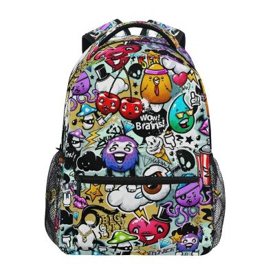 China Waterproof Graffiti Leisure Sports Travel Hiking Bag Designer Custom Climbing Backpack With Custom Logo for sale