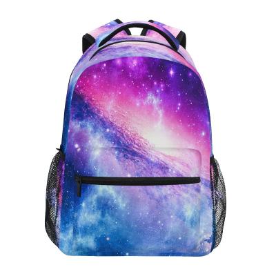 China Custom Waterproof Durable Hippie Galaxy Outdoor Sports Backpack Casual Travel Camping Daypack Bag for sale