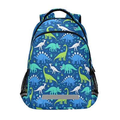 China Waterproof Wholesale Custom Printed Polyester Big Boys Kids Backpack School Bags for sale