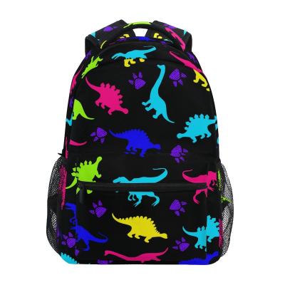 China Custom Anti-theft Dinosaur Print School Bag Backpack Waterproof Satchels School Casual Backpack 2021 for sale