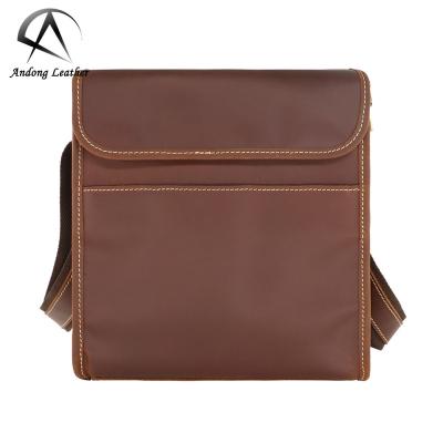 China Business Crazy Horse GENUINE LEATHER Leather Shoulder Bag For Men Real Leather Messenger Bags Cowhide Sling Bags for sale