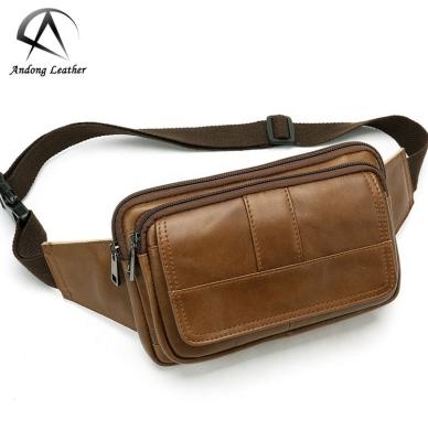 China Water Proof Chest Waist Bag For Business Fashion Genuine Leather Men Casual Cow Crossbody - Cool Body Bags for sale