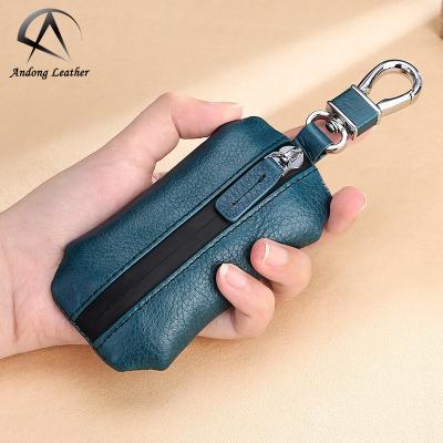 China Fashion Andong Key Holder Bag For Genuine Leather Fashion Women Men Cow Car Key Bag Multifunctional Holders Pocket for sale