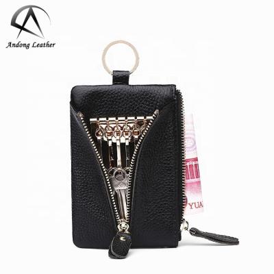 China Fashion Andong Key Holder Bag For Women Men Cow Genuine Leather Fashion Unisex Car Key Pack Cool Holders Retro for sale