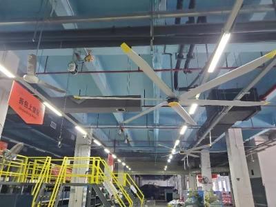 China fã de teto de poupança de energia industrial grande de 7.3m Pmsm Hvls para refrigerar de ar e ventilação Fucntion à venda