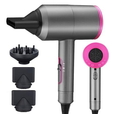 China 1:1 Ion Quick Drying Hair Care 1800W Negative Professional Pink Hair Blow Dryer Travel Power Sales White Same As Original for sale