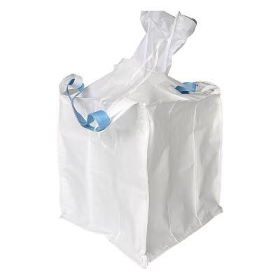 China Wholesale Breathable PP FIBC Bulk Bag For Sand Cement 1 Ton Baffled Jumbo Big Bag for sale