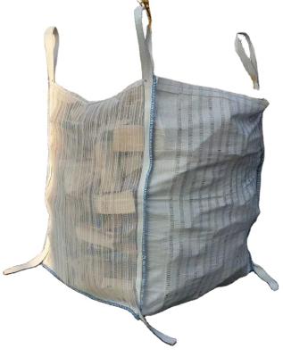 China Breathable fibc firewood bag bulk fabric bag high quality custom specifications wood mesh bags for sale