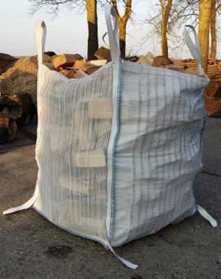 China Hot Sale Bulk Breathable Big Fibc Vented Bags Mesh For Firewood 1ton 1.2ton Wood Bag for sale