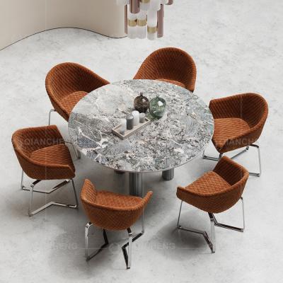 China Living Room Stable Table Around Dining Table Ceramic Marble Prices for sale