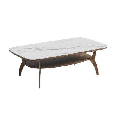 China Stable High Quality Stainless Steel Base Gold Coffee Table Contemporary White Marble Side for sale