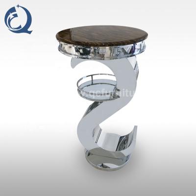 China Modern S shape hot sale led light bar table with chair set for sale