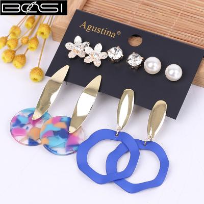 China BOHEMIA Agustina New Products Hot Selling Stud Earrings Acrylic Earring Set Fashion Drop Earrings Women Bohemian Jewelry for sale