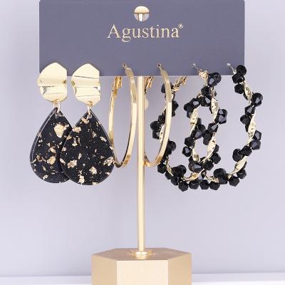 China New Fashion Hot Sale BOHEMIA Agustina Acrylic Earrings Bead Classic Bohemian Earrings Earring Set for sale