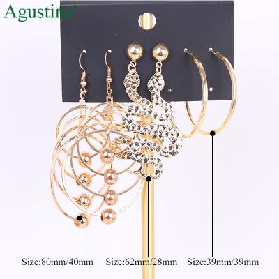 China BOHEMIA Agustina 2020 Women Gold Circle Metal Earrings Drop Earring Fashion Earings Set Huggies for sale