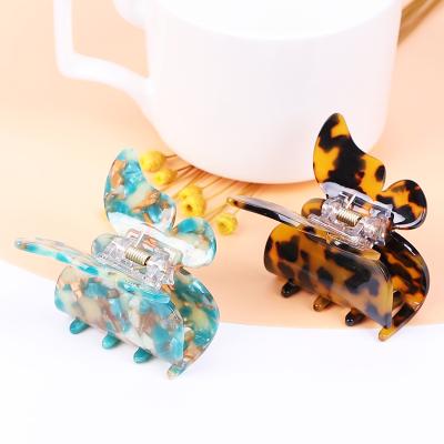 China Hot Selling Korean Acetate Leaf Augustina Hair Claw Butterfly Hairpin Dish Lady Hairpin Claw Clips New Large for sale