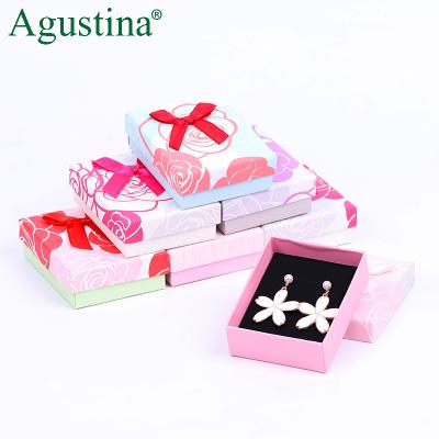 China New Augustina Printing Gift Shop Popular High Quality Paper Jewelry Box for sale