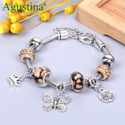 China New BOHEMIA Agustina 2020 Fashion Bangle Butterfly Leaf Bangle Popular Tiger Love Star Flower Pendant Bohemian Jewelry for sale