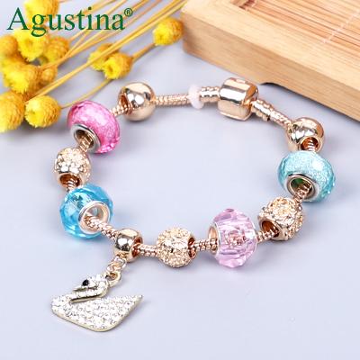 China BOHEMIA Agustina 2020 New Jewelry Popular Bangle Fashion Bracelet Leaves Bee Key Fish Flower Bangle Pendant Bohemian Jewelry for sale