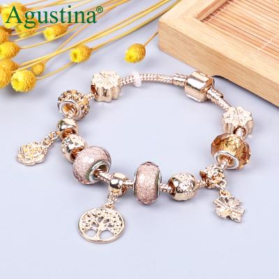 China BOHEMIA Agustina 2020 new popular bracelet fashion bracelet leaves bee key fish flower pendant bracelet for sale