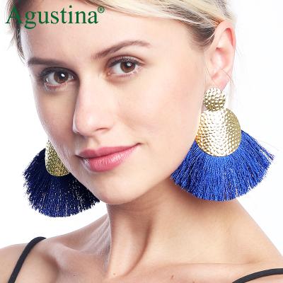 China BOHEMIA Agustina 2020 Boho handmade style blue women fashion earrings drop earrings jewelry ladies tassel earrings Bohemian earring new for sale