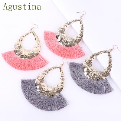 China BOHEMIA Agustina 2021new Big Drop Style Jewelry Tassel Earrings Women Bohemian Earring for sale