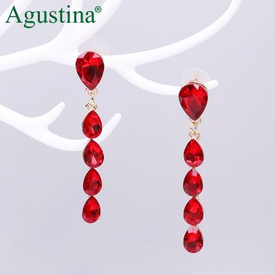 China BOHEMIA Agustina 2020 new fashion luxury big water drop crystal chain earings party for sale