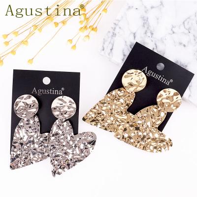 China BOHEMIA Agustina 2020 New Statement Earrings For Women Party Drop Earring Korean Lady Fashion Heart Gold Earrings Jewelry for sale