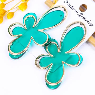 China BOHEMIA Agustina New Bohemian Jewelry For Women Party 2020 Drop Fashion Acrylic Earrings Colorful Minimalist Earrings Leaf Circle Earrings for sale