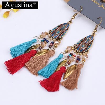 China New BOHEMIA Agustina charm style fashion alloy tassel dangle drop earing Bohemian earrings for sale