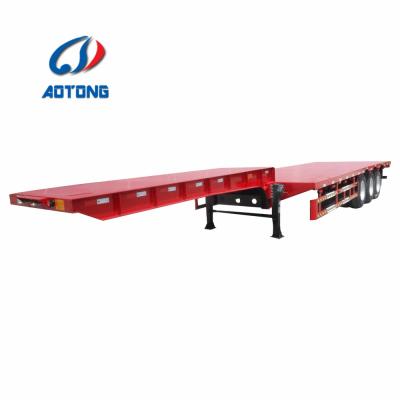 China Truck Trailer Low Bed Semi Trailers Container Chassis Truck Semi Flatbed Trailer Japan for sale