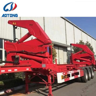 China Truck Trailer 3 Axle Self Loading Truck Hauling 40ft Container Side Loader Semi Trailer for sale