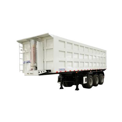 China Truck Trailer 100 Ton 3 Axles 4 Axles 5 Axles Heavy Duty Hydraulic Dump Coal Semi Trailer for sale