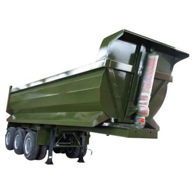 China Dump heavy duty cubic type trailer dumper u type semi trailer 45 ton u axles tipper truck 40 trailer 3/4 axles for sale for sale