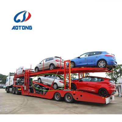 China 5/6/8/10double Axle Car Vehicle Trailer 2 Truck Trailer Axle Auto Car Transport Truck Semi Trailer 3 Axle Trailer for sale