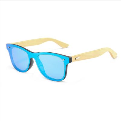 China One Piece Lens Square Logo Bamboo Sunglasses Custom Eyewear 2019 Superhot Fashion Sunglasses 70507 for sale