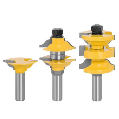 China Used For Trimming And Carving LAVIE Wood Leg Entry Tenon Door Router Bits Interior Ogee Set 3pcs 12mm 12.7mm Matched R&S Router Bits Carving For Wood MC03077 for sale