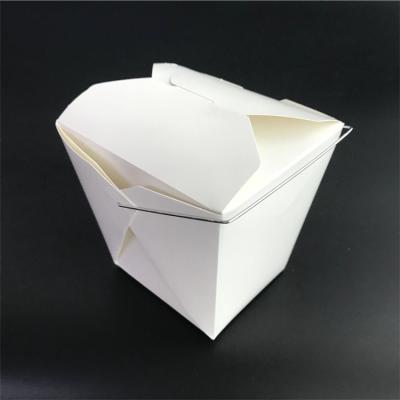 China Recyclable Custom Design Printed Disposable Collapsible Kraft Paper Lunch Food Box for sale