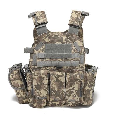 China 800D Oxford Cloth Factory Wholesale Airsoft Tactical Vest High Quality Adjustable Combat Training Paintball Vest For Military Fan for sale