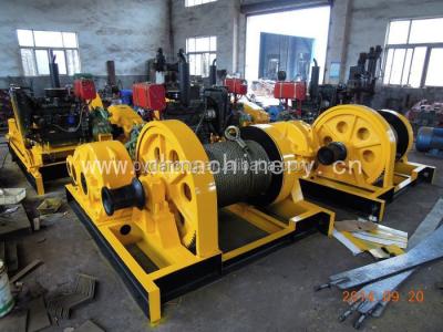 China AUTOMATIC DIESEL Winch 10T Winch Used On No Electric Source Site for sale