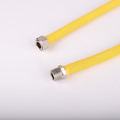 China GAS Flexible Stainless Steel Metal Eco - Friendly Yellow Corrugated Hose With UNI 11353 for sale