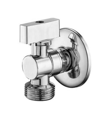 China General Brass Wall Plate Washing Machine Chrome Plated Angle Ball Valve for sale