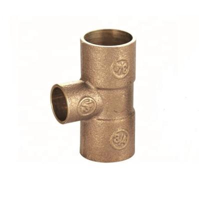 China C84400 Plumbing Bronze Tee Fittings Hose Sanitary Lead Screw Fittings for sale