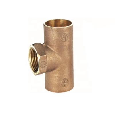 China C84400 1/2' hot sale | 4' Brass Fittings Bronze Female Tees Compression Connect Pipe Fitting for sale