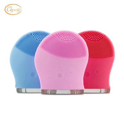 China New Rechargeable Electric Facial Remover Silicone Mini Ultrasonic Beauty Device Waterproof Rechargeable Face Brush Care for sale