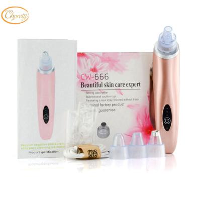 China Acne Treatment Blackhead Suction Remover Pore Vacuum Blackhead Suction Microdermabrasion Machine With Rechargeable Skin Peel Diamond for sale