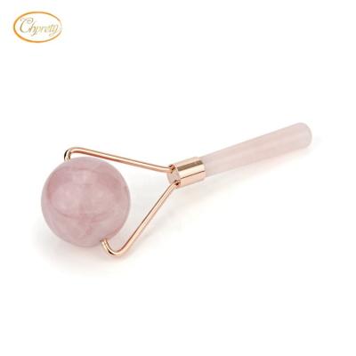 China Skin Tightening Healthy Natural Royal Facial Massager Rose Quartz For Face Anti Hand Held 100% Aging Jade Massage Roller for sale