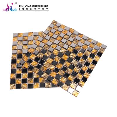 China Parquet And Flooring Customized Laminated Glass Wall Mosaic for sale