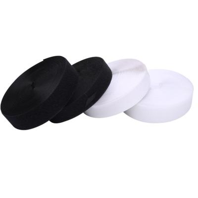 China Apparel and Custom Hook and Loop Home Textiles Pinlong Tape + Self Adhesive Paper Tape White for sale