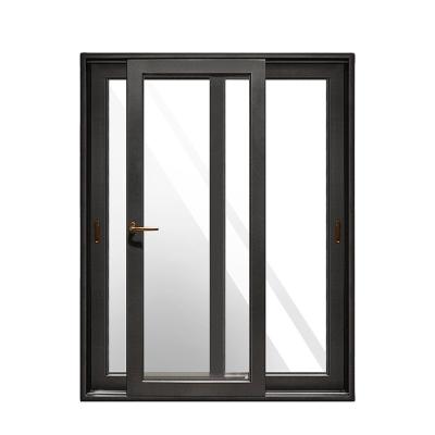 China Sliding Aluminum Window Grille Design LT120 R7 Round Corner Double Track Aluminum Sliding Door for sale